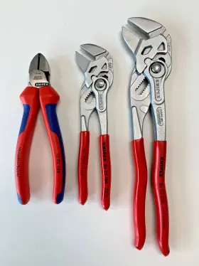 Knipex 885911609098 Plier Set - 7 And 10 Inch Channel-lock Style Pliers Diagonal Cutters