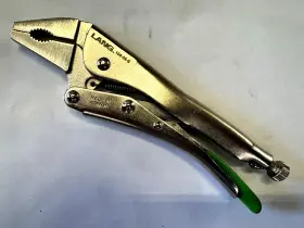 104-08-g Lang 8 Inch Locking Plier Curve Jaw With Side Cutter Made In Germany
