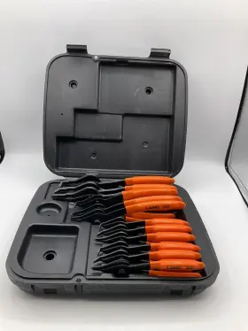 3495 Lang Tools 12 Piece Combo Snap Ring Pliers Orange Grip
