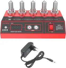 Lutifix-mmt210041-16 Lutifix Spark Plug Tester 5-holes Adjustable Frequency 5 Holes Red