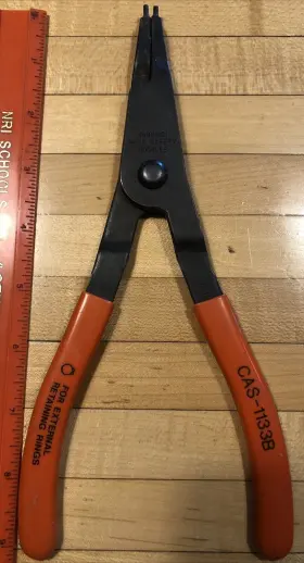Cas-1133b Mac Case Used Red Snap Ring Pliers External Retaining Equipment