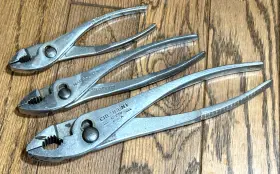 P-28-a Mac & Crescent Unbranded G-210 Vtg Tools Slip Joint Adjustable Pliers Set Lot 6 Inch 8 10 Long