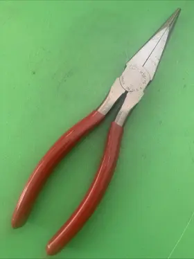 M3017g Mac Tools Hand Usa 8 Inch Long-reach Needle Nose Pliers Red Rubber Soft Grip