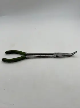 P112bn-g Mac Tools Vintage 11 Inch Bent Nose Needle Pliers Green Made In Usa
