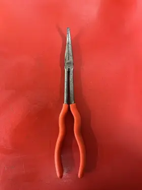 P113bn-rr Mac Tools 45 Degree Bent Needle Nose Python 11.5 Inch Long Pliers Usa