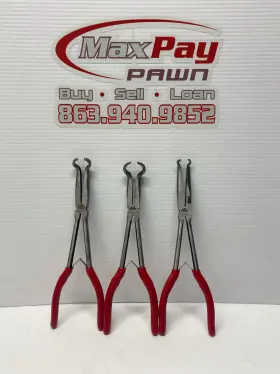 P11lrgsa Mac Tools 3 Long Reach 11 Inch Hose Gripping Pliers 5/16 1/2 3/4 New