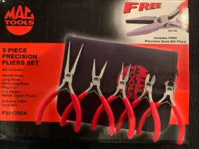 P301700x Mac Tools 5 Piece Precision Pliers Set