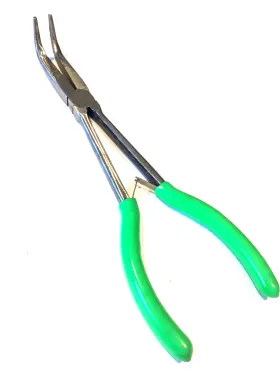 P301734g Mac Tools 90 Bent Tip Long Reach Needle Nose Pliers Spring Loaded Handle Nice