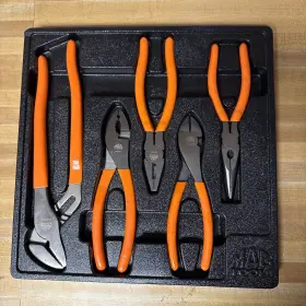 P301815o Mac Tools Orange 5pc Pliers Set With Tray