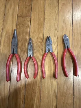 P30182 Mac Tools Needle Nose And Pliers Side Cut Set Of 4 Used Nice P30182 Mac Tools Needle Nose And Pliers Side Cut Set Of 4 Used Nice