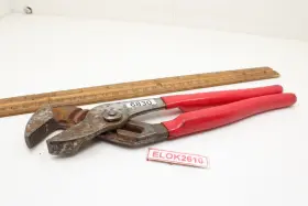 P301846 Mac Tools 10 Inch Slip Joint Tongue And Groove Red Rubber Grips Pliers Usa