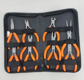 P3019100 Mac Tools 10 Pc Precision Mini Pliers Set With Case Very Good Cond