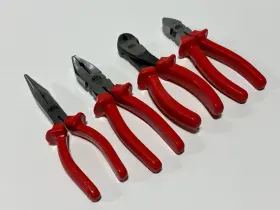 P301991 Mac Tools 4pc Insulated Red Hard Handle Pliers Cutters Set Lot P301 Series