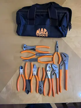 P301998o Mac Tools 11pc Pliers Set With Bag Orange