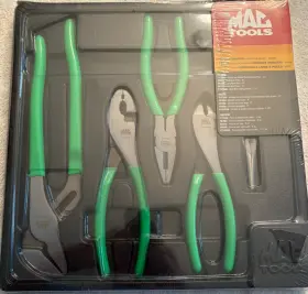 Ps58ag Mac Tools 5 Pc. Large Combination Pliers Set With Plastic Storage Tray
