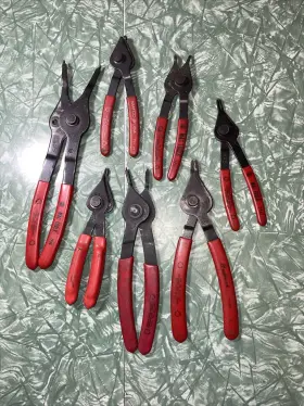 Pt1286 Mac Tools Retaining Ring Pliers Internal External Convertible 7 Pcs Usa