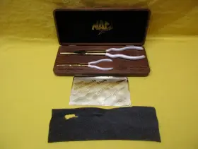 Sp1995 Mac Tools Limited Gold Plated Needle Nose Plier Set In Wooden Box New