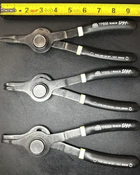 Tpb56-straight Mac Tools Tpb56 3-pc 45 90 Quarter-turn Retaining Ring Pliers 9-1/4 Inch Usa