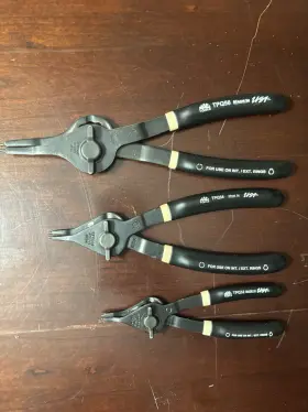 Tpq12 Mac Tools Tpq56 Tpq34 Tpq32 Set Of 4 Convertible Snap Ring Pliers Red