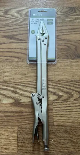 213272 Master Mechanic New 15 Inch Lock Nose Locking Pliers Extra Long Handle