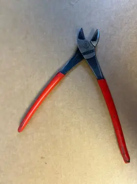 14-250 Matco Bent Diagonal Cutters 9.75 Inch Long Red Handles - Lot #13