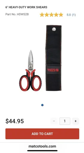 Hdws2b Matco Tools Shears Heavy Duty
