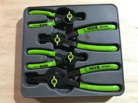 Matco Tools Mst44525f 4 Piece Convertible Fixed Tip Green Snap Ring Pliers Set