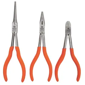 Pamo3ta Matco Tools 3 Pc Mini Plier Set Orange Handles Needle/diagonal/chain