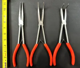 Pno112p Matco Tools 3-piece Extra Long Needle Nose Plier Set- Orange
