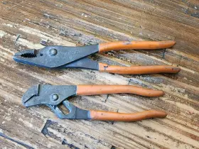 Psj8-pgj6 Matco Tools Pair Orange Handle Pliers Used Psj8 Pgj6