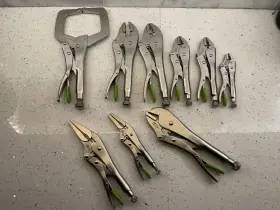 Spl9m Matco Tools Green 9pc Locking Plier Set With Thumb Screw New