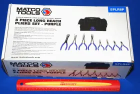 Splr8p Matco Tools Splr8 New Ships Free 8 Pc Long Reach Purple Plier And Cutter Set With Kit Bag