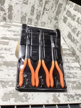 Spn3m Matco Tools New 3 Piece Extra Long Needle Nose Plier Set Orange -
