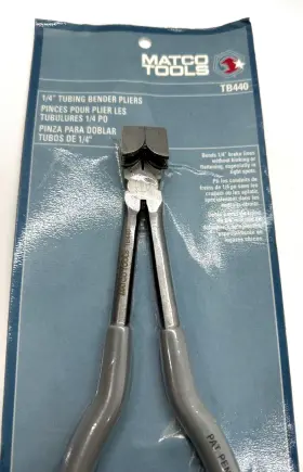 Tb-440 Matco Tools Tb440 New 1/4 Inch Tubing Pipe Brake Line Hose Tube Bender Pliers Bending Gray