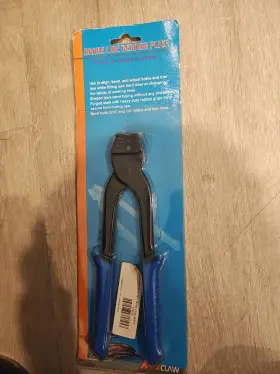 Bl5415 Maxclaw Brake Line Forming Hand Pliers Tool Bending Aligning Vinyl Handles Blue
