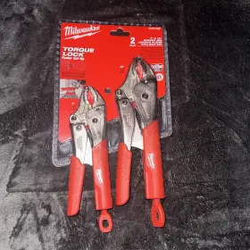 2-piecetorquelock Milwaukee Tool 48-22-3402 Curved Jaw Locking Pliers With Durable Gripsetmlw48-22-3402 C61