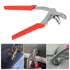 Nsioutlet 616361650336 Car Clip Removal Pliers Steel Spring Loaded Fastener Remover Tool For Auto Trim
