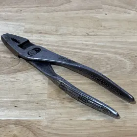 1372 Oxwall 7.5 Inch Slip Joint Lineman Pliers Cutters Ornate Handle Vtg Germany