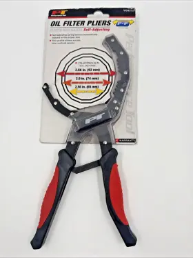 W54312 Performance Tool Self-adjusting Oil Filter Plier With Wide Jaw For 2-5 Inch Filters