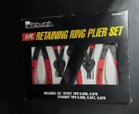 00610 Pittsburgh 5-pc Retaining Ring Plier Set #00610 New In Box