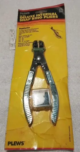 72-461 Plews Deluxe Internal Snap Ring Pliers With Tips Usa