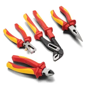 642939 Powerbuilt 4 Piece Vde Plier Set With Zipper Pouch -
