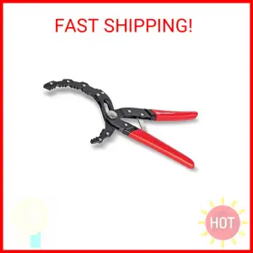942068 Powerbuilt Self-adjusting Oil Filter Pliers Red