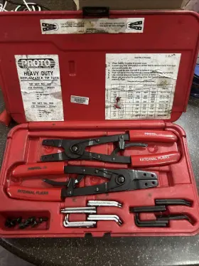 73638262 Proto No 361 Heavy Duty Replaceable Tip Retaining Ring Plier Set