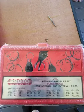 J360b Proto New Qtr-turn Convertible Retaining Ring Plier Set - 12 Pliers Sealed