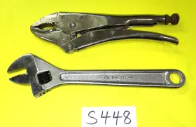 292nc Proto Tools 2 Piece Locking Curved Plier And Adjustable Wrench