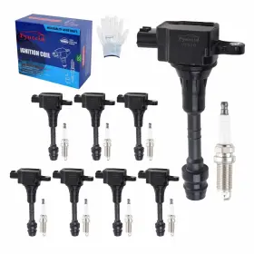 22448-7s015 Pynccid Uf510 8-pack High-performance Ignition Coil And Iridium Spark Plug Set -
