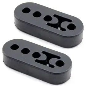 Qpingh 740863461548 2pcs Exhaust Hanger Rubber Muffler Adjustable Universal 4 Holes Car Ex