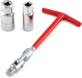 Wd5631 Qwork Spark Plug Socket Wrench Universal T-handle 6mm 5/8 Inch And 21mm