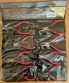 30038 Sears Vintage Companion Tools 8 Piece Mini Pliers Set